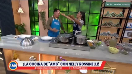 ¡Chanfainita con tallarines rojos junto a Nelly!